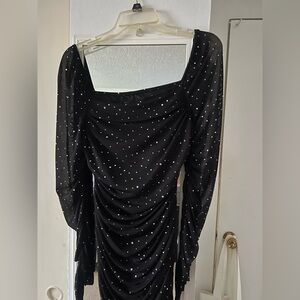 SHEIN Black Dress with Silver Accents